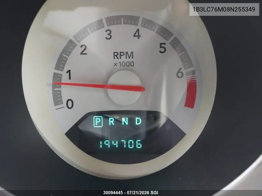 2008 Dodge Avenger R/T VIN: 1B3LC76M08N255349 Lot: 30094445