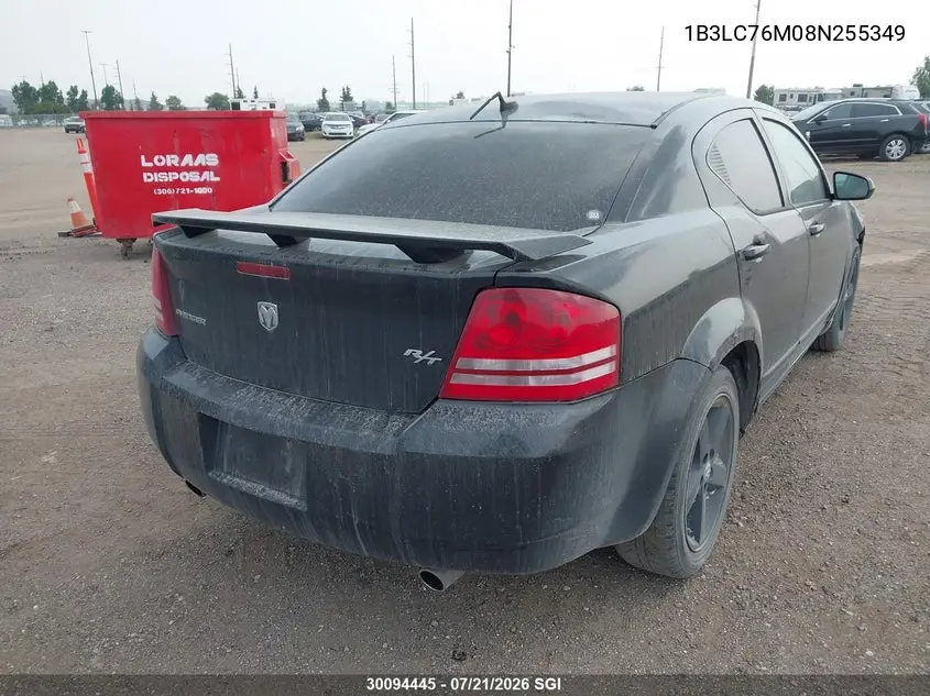 2008 Dodge Avenger R/T VIN: 1B3LC76M08N255349 Lot: 30094445