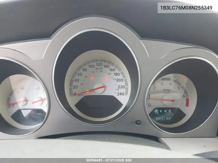 2008 Dodge Avenger R/T VIN: 1B3LC76M08N255349 Lot: 30094445