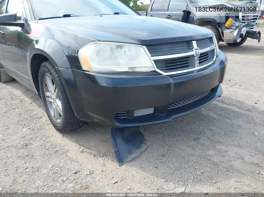 2008 Dodge Avenger Sxt VIN: 1B3LC56K28N671308 Lot: 45212831