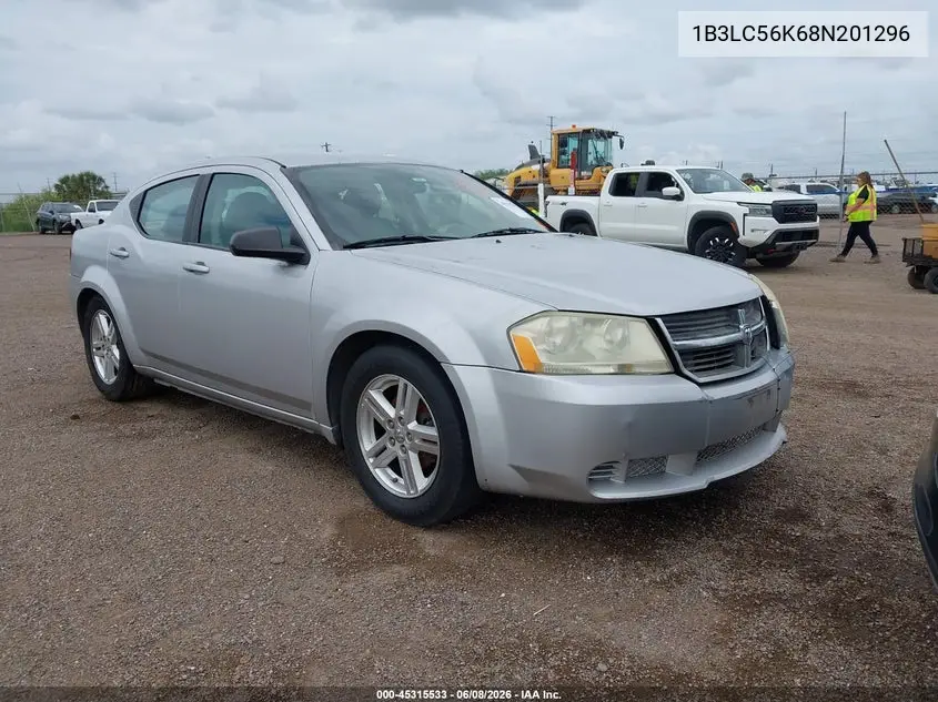 2008 Dodge Avenger Sxt VIN: 1B3LC56K68N201296 Lot: 45315533