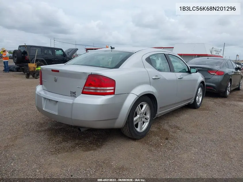 2008 Dodge Avenger Sxt VIN: 1B3LC56K68N201296 Lot: 45315533