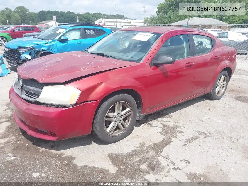 2008 Dodge Avenger Sxt VIN: 1B3LC56R18N607757 Lot: 45471551