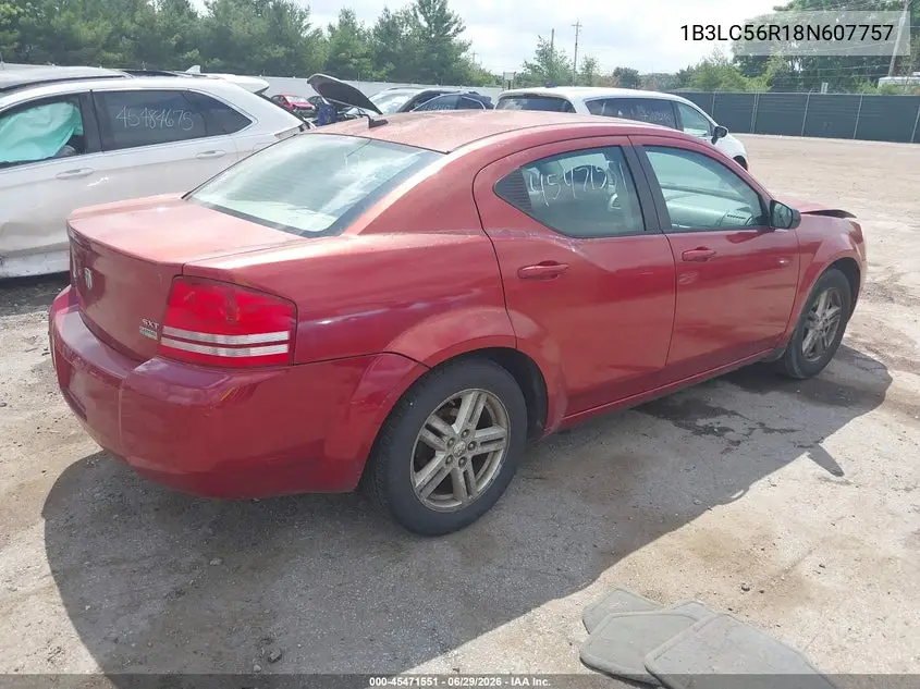 2008 Dodge Avenger Sxt VIN: 1B3LC56R18N607757 Lot: 45471551