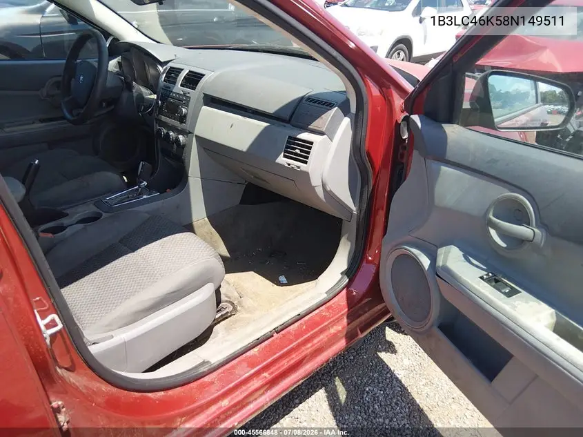 2008 Dodge Avenger Se VIN: 1B3LC46K58N149511 Lot: 45566848