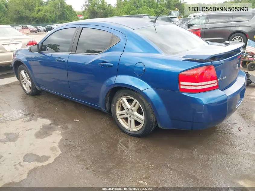 2009 Dodge Avenger R/T VIN: 1B3LC56BX9N505393 Lot: 45118836