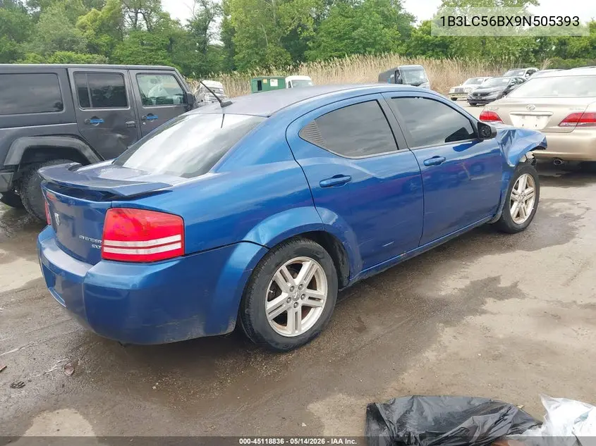 2009 Dodge Avenger R/T VIN: 1B3LC56BX9N505393 Lot: 45118836