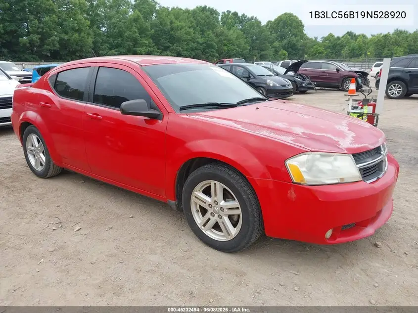 2009 Dodge Avenger R/T VIN: 1B3LC56B19N528920 Lot: 45232494