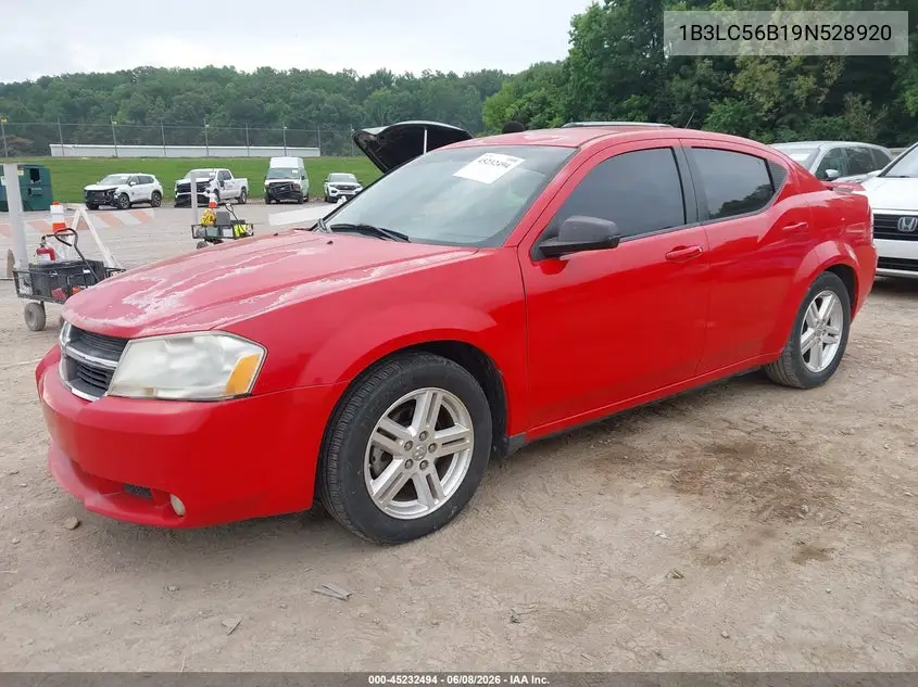 2009 Dodge Avenger R/T VIN: 1B3LC56B19N528920 Lot: 45232494
