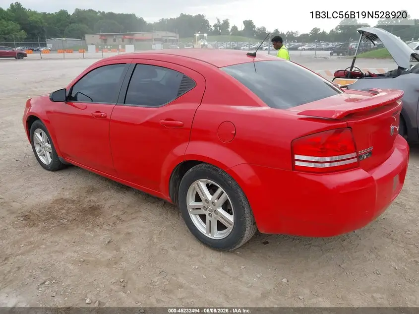 2009 Dodge Avenger R/T VIN: 1B3LC56B19N528920 Lot: 45232494