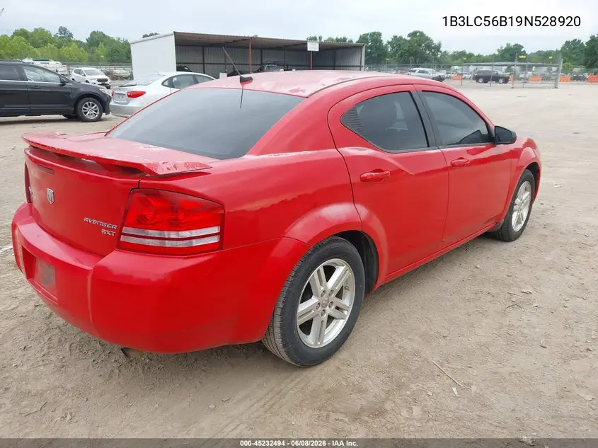 2009 Dodge Avenger R/T VIN: 1B3LC56B19N528920 Lot: 45232494