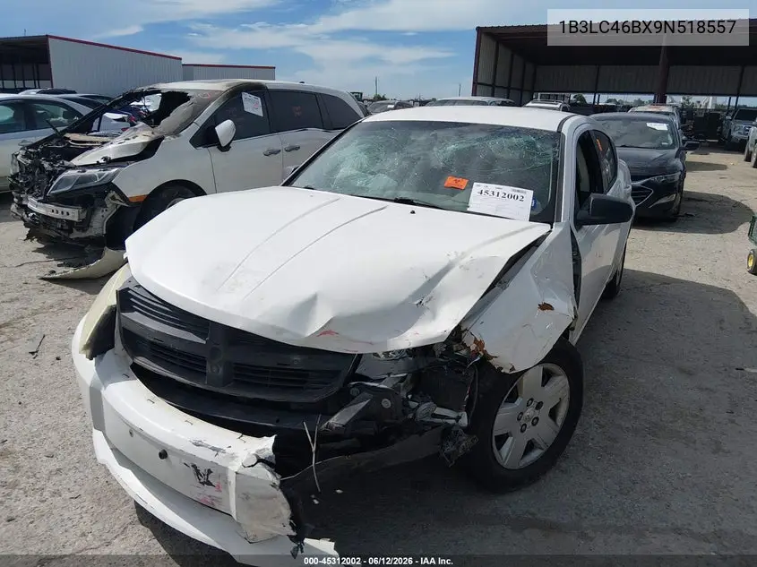 2009 Dodge Avenger Se/Sxt VIN: 1B3LC46BX9N518557 Lot: 45312002