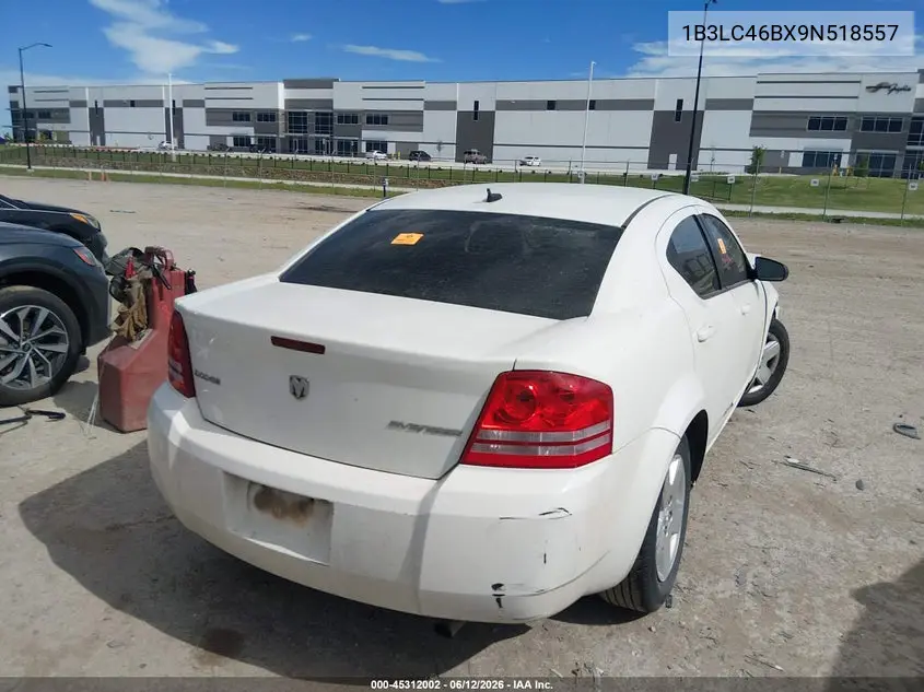 2009 Dodge Avenger Se/Sxt VIN: 1B3LC46BX9N518557 Lot: 45312002