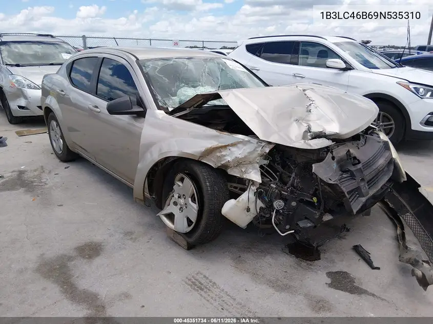 2009 Dodge Avenger Se/Sxt VIN: 1B3LC46B69N535310 Lot: 45351734
