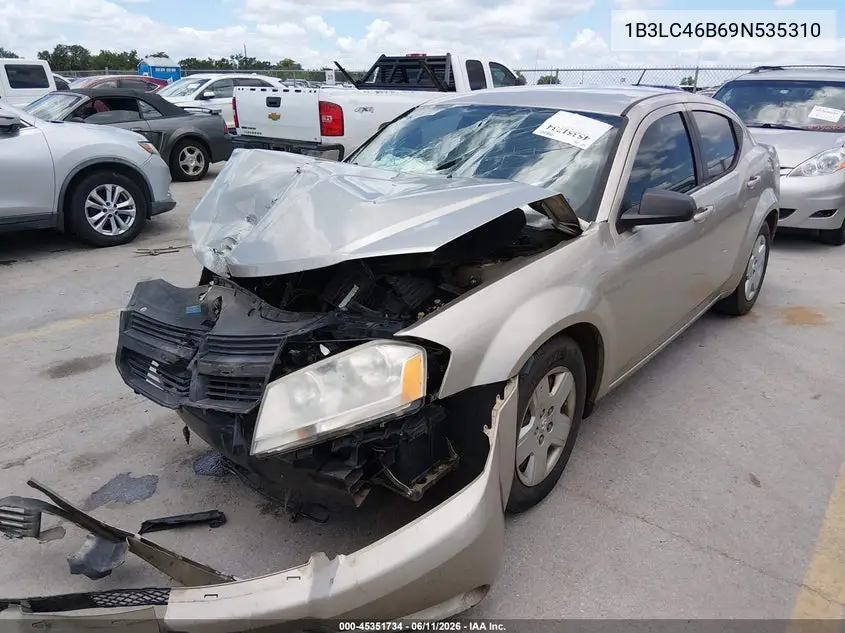 2009 Dodge Avenger Se/Sxt VIN: 1B3LC46B69N535310 Lot: 45351734