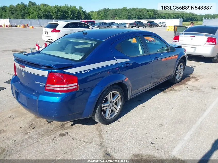 2009 Dodge Avenger R/T VIN: 1B3LC56B89N548887 Lot: 45372744
