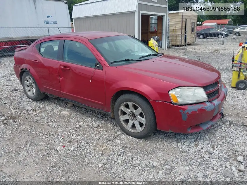 2009 Dodge Avenger Se/Sxt VIN: 1B3LC46B99N565188 Lot: 45467189