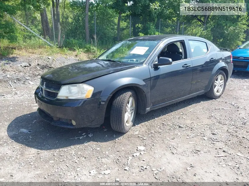 2009 Dodge Avenger R/T VIN: 1B3LC56B89N519616 Lot: 45512258