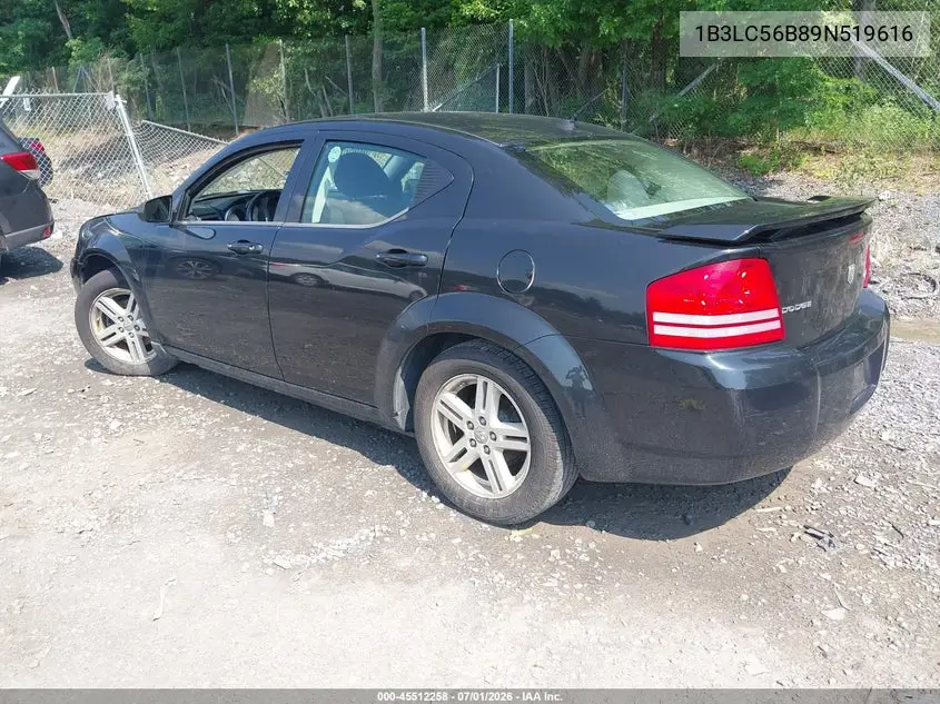 2009 Dodge Avenger R/T VIN: 1B3LC56B89N519616 Lot: 45512258