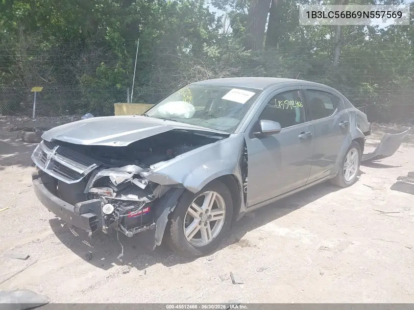 2009 Dodge Avenger Sxt VIN: 1B3LC56B69N557569 Lot: 45512466