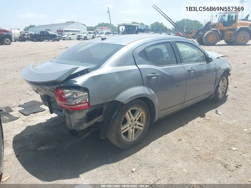 2009 Dodge Avenger Sxt VIN: 1B3LC56B69N557569 Lot: 45512466