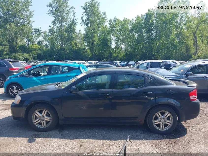 2009 Dodge Avenger Sxt VIN: 1B3LC56B19N526097 Lot: 45571597