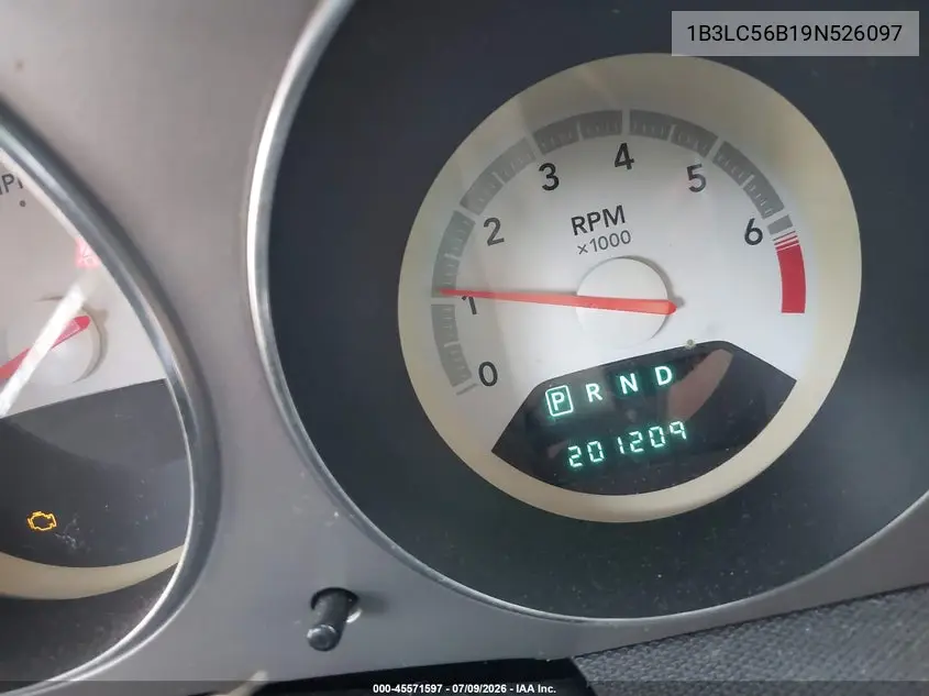 2009 Dodge Avenger Sxt VIN: 1B3LC56B19N526097 Lot: 45571597