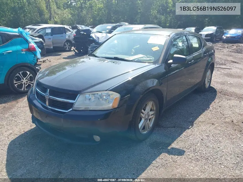 2009 Dodge Avenger Sxt VIN: 1B3LC56B19N526097 Lot: 45571597