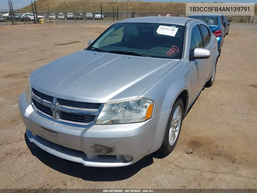 2010 Dodge Avenger R/T VIN: 1B3CC5FB4AN139791 Lot: 45159388