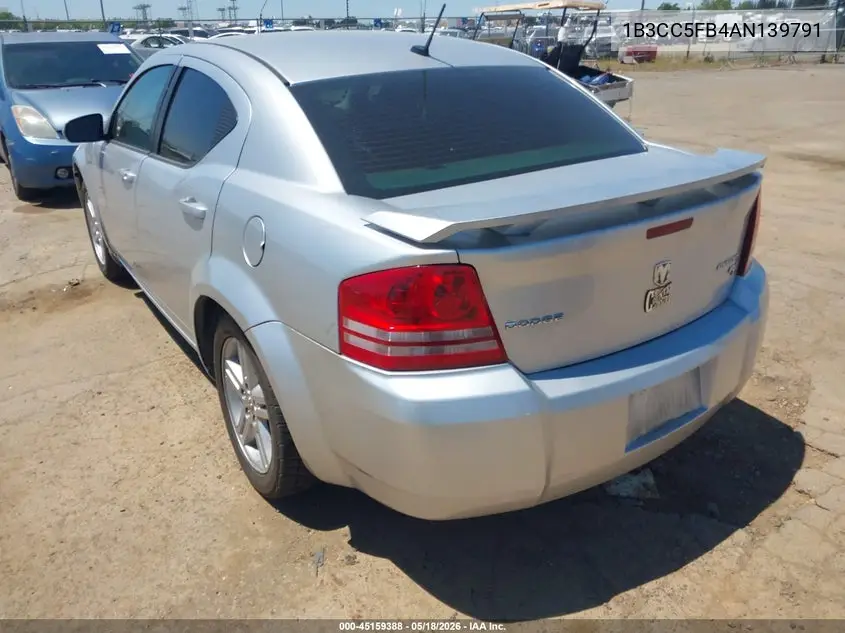 2010 Dodge Avenger R/T VIN: 1B3CC5FB4AN139791 Lot: 45159388
