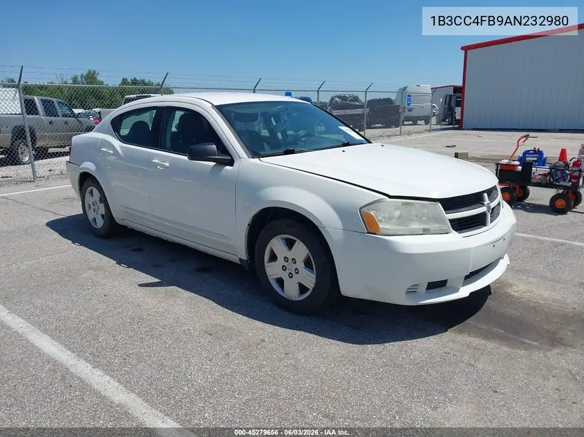 2010 Dodge Avenger Sxt VIN: 1B3CC4FB9AN232980 Lot: 45279656