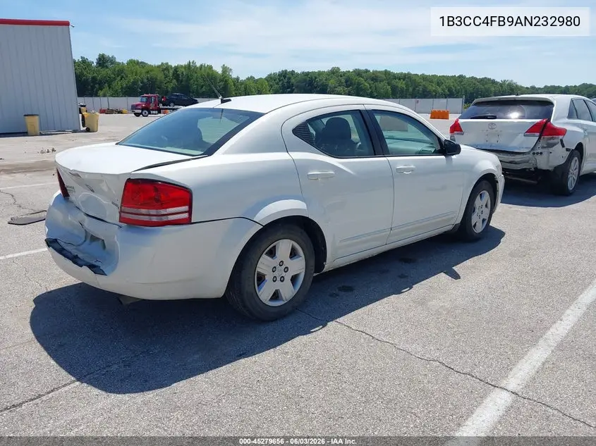 2010 Dodge Avenger Sxt VIN: 1B3CC4FB9AN232980 Lot: 45279656