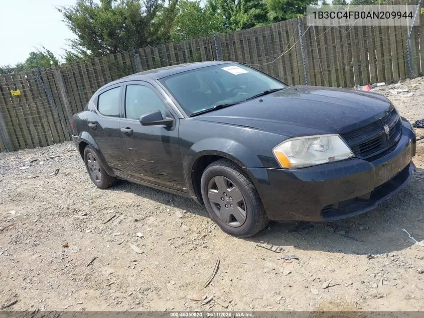 2010 Dodge Avenger Sxt VIN: 1B3CC4FB0AN209944 Lot: 45350820