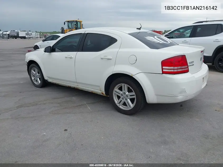 2010 Dodge Avenger Express VIN: 1B3CC1FB1AN216142 Lot: 45399816