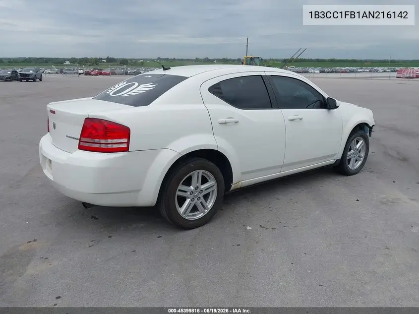 2010 Dodge Avenger Express VIN: 1B3CC1FB1AN216142 Lot: 45399816