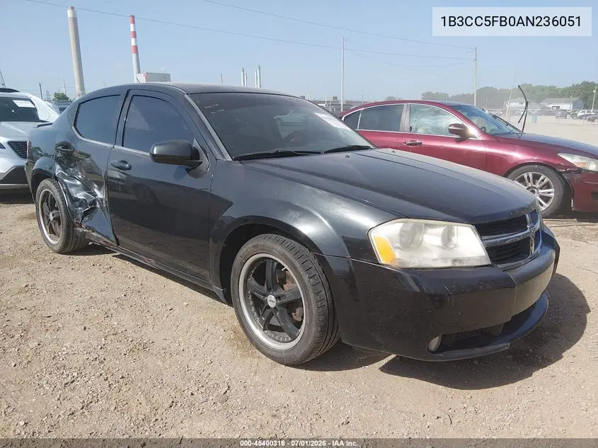 2010 Dodge Avenger R/T VIN: 1B3CC5FB0AN236051 Lot: 45400316