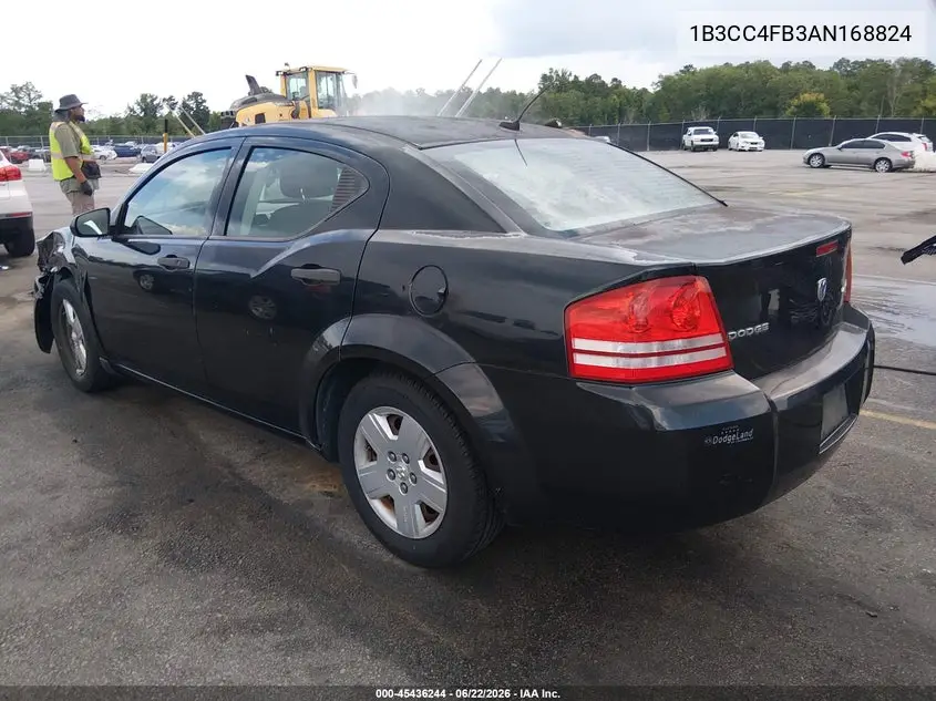 2010 Dodge Avenger Sxt VIN: 1B3CC4FB3AN168824 Lot: 45436244