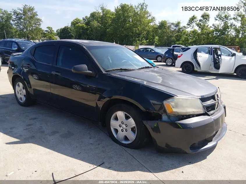 2010 Dodge Avenger Sxt VIN: 1B3CC4FB7AN198506 Lot: 45470836