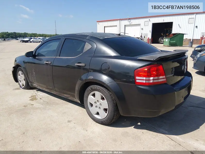 2010 Dodge Avenger Sxt VIN: 1B3CC4FB7AN198506 Lot: 45470836