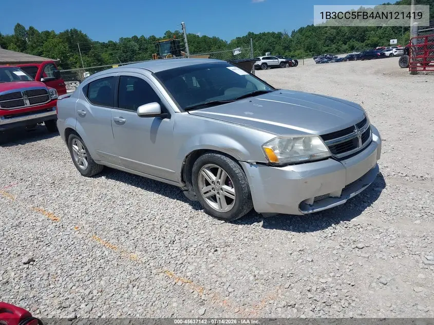 2010 Dodge Avenger R/T VIN: 1B3CC5FB4AN121419 Lot: 45637142