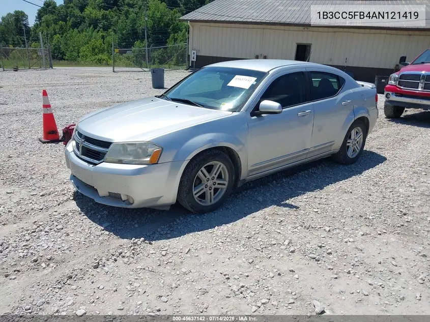 2010 Dodge Avenger R/T VIN: 1B3CC5FB4AN121419 Lot: 45637142