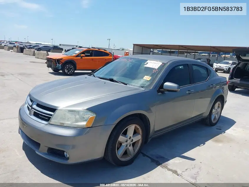 2011 Dodge Avenger Lux VIN: 1B3BD2FG5BN583783 Lot: 45124923