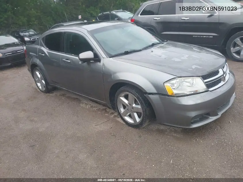 2011 Dodge Avenger Lux VIN: 1B3BD2FGXBN591023 Lot: 45140081