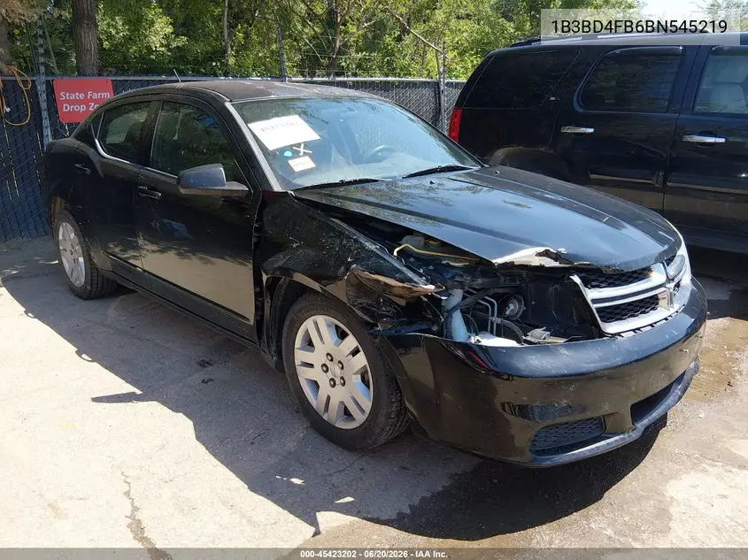 2011 Dodge Avenger Express VIN: 1B3BD4FB6BN545219 Lot: 45423202