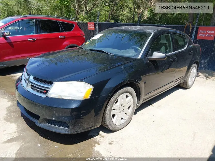 2011 Dodge Avenger Express VIN: 1B3BD4FB6BN545219 Lot: 45423202