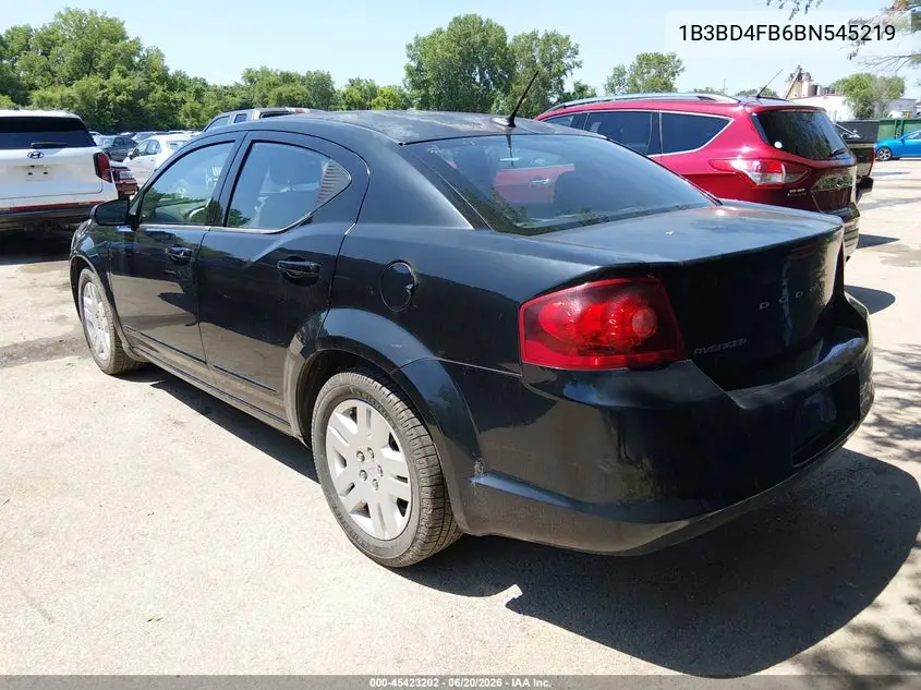 2011 Dodge Avenger Express VIN: 1B3BD4FB6BN545219 Lot: 45423202