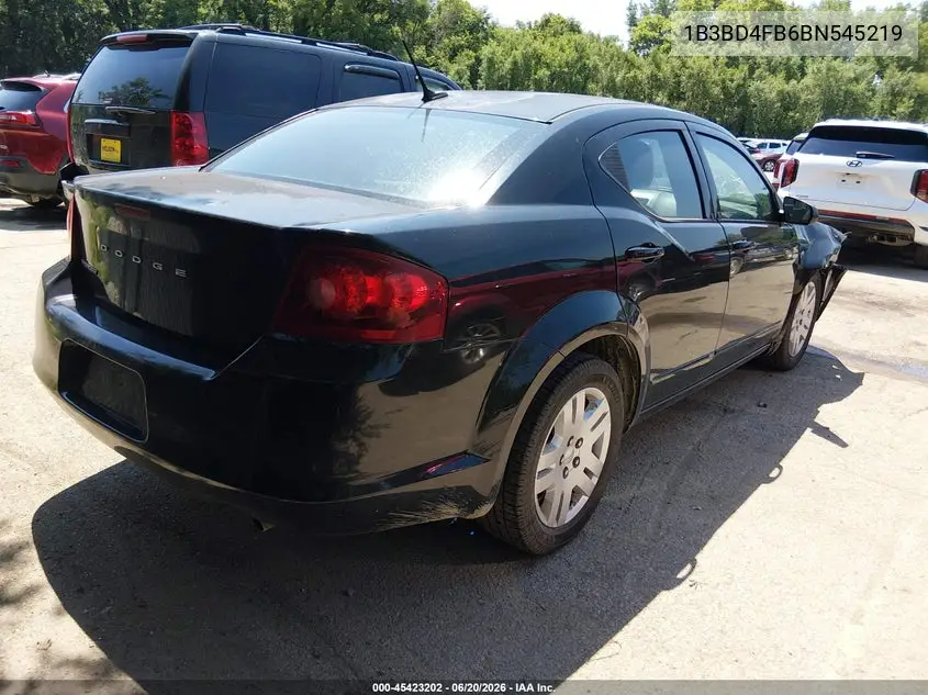 2011 Dodge Avenger Express VIN: 1B3BD4FB6BN545219 Lot: 45423202