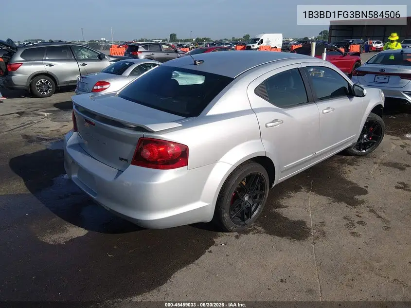 2011 Dodge Avenger Mainstreet VIN: 1B3BD1FG3BN584506 Lot: 45459033