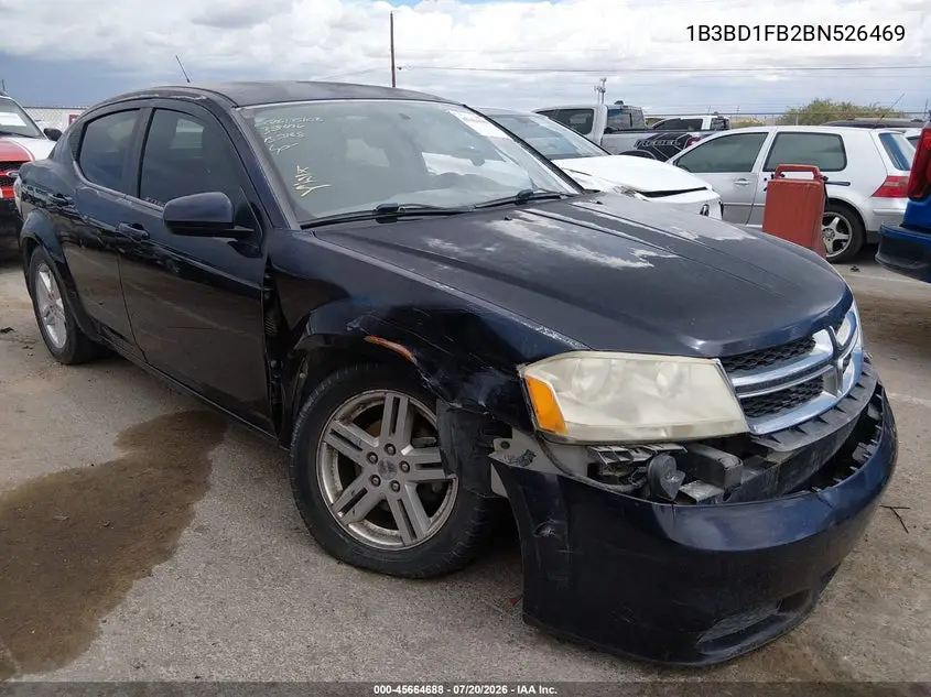 2011 Dodge Avenger Mainstreet VIN: 1B3BD1FB2BN526469 Lot: 45664688