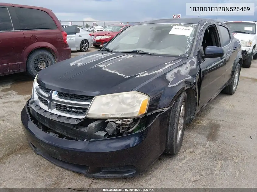 2011 Dodge Avenger Mainstreet VIN: 1B3BD1FB2BN526469 Lot: 45664688